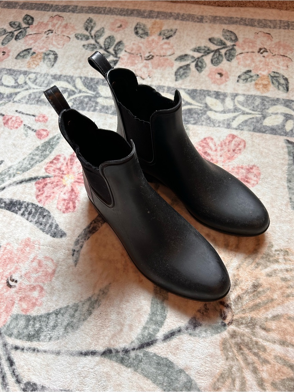Sam Edelman Matte Black Tinsley Ankle Rain Booties - Picture 3 of 6